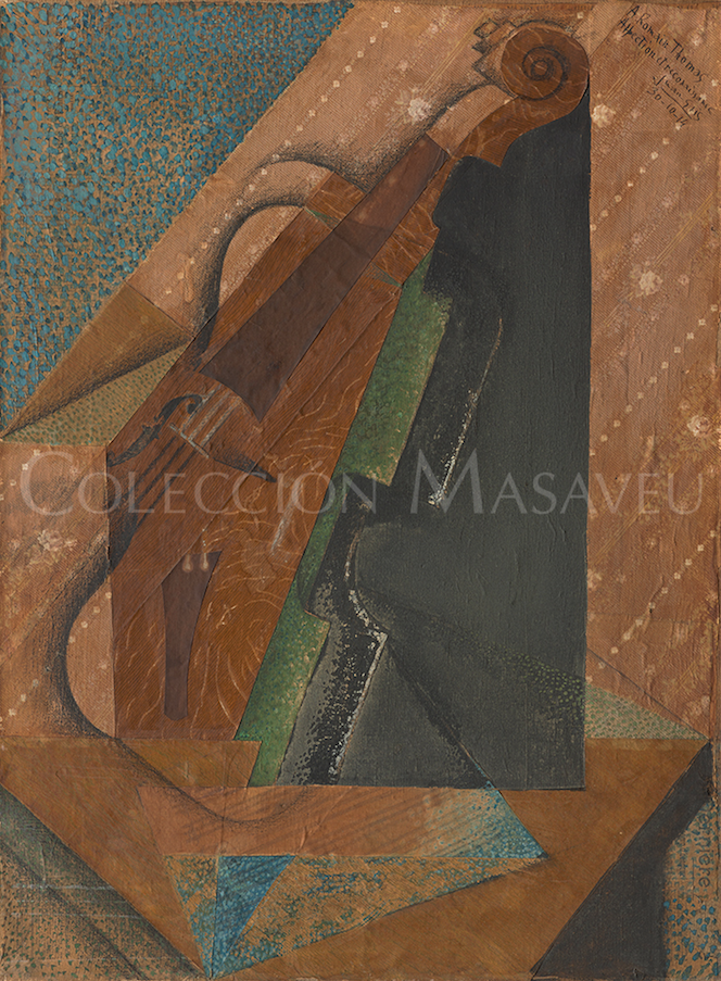 El violín, 1914. Autor: Gris, Juan. Propiedad: Colección Masaveu. © de la reproducción Fundación María Cristina Masaveu Peterson, 2013 Autor de la fotografía: Marcos Morilla.  V 223